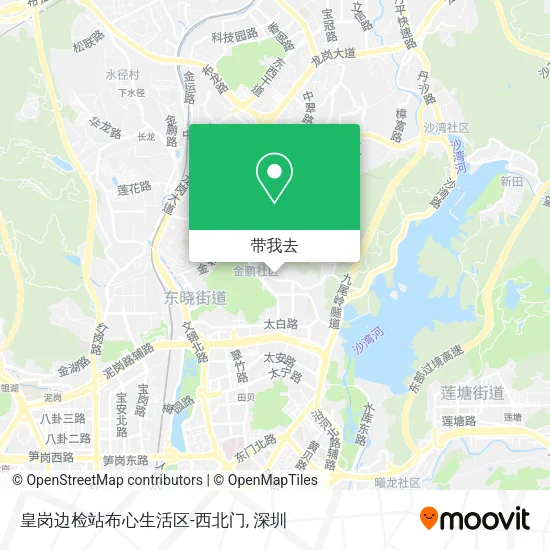 皇岗边检站布心生活区-西北门地图
