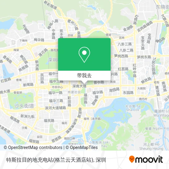 特斯拉目的地充电站(格兰云天酒店站)地图