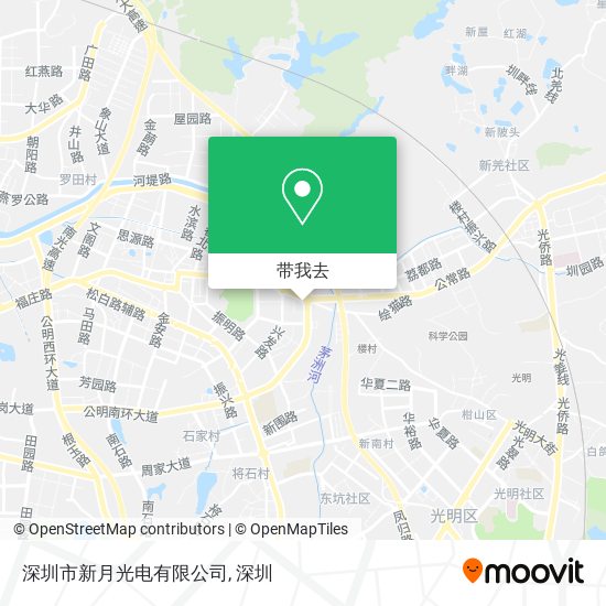 深圳市新月光电有限公司地图