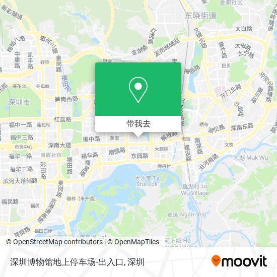 深圳博物馆地上停车场-出入口地图