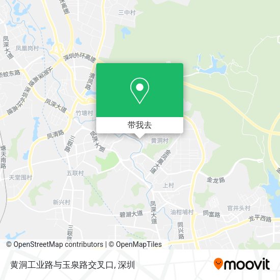 黄洞工业路与玉泉路交叉口地图