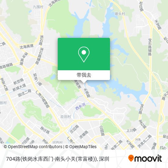 704路(铁岗水库西门-南头小关(常富楼))地图