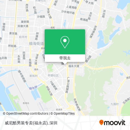 威尼酷男装专卖(福永店)地图