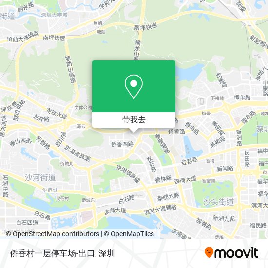 侨香村一层停车场-出口地图