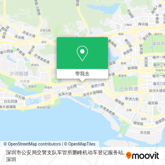 深圳市公安局交警支队车管所鹏峰机动车登记服务站地图