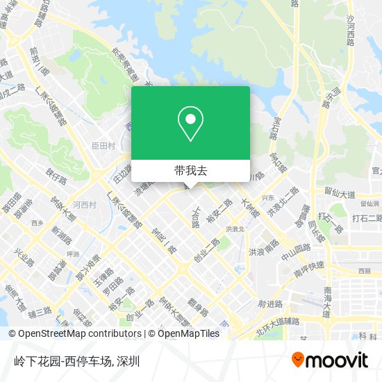 岭下花园-西停车场地图
