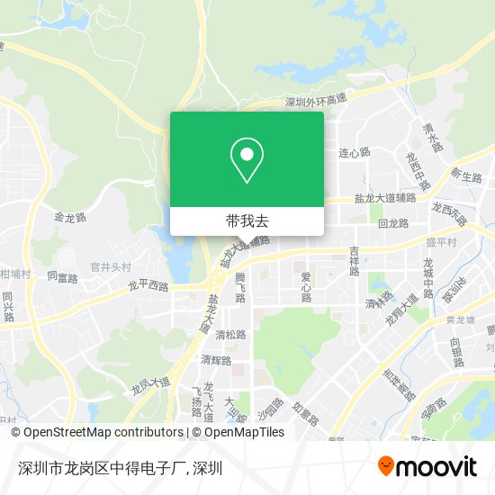 深圳市龙岗区中得电子厂地图