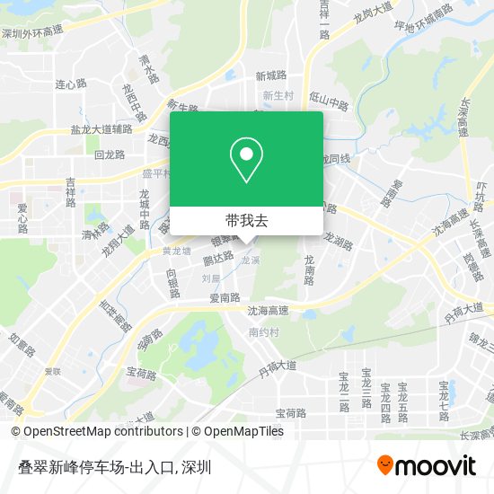 叠翠新峰停车场-出入口地图
