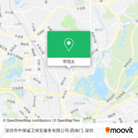 深圳市中保诚卫保安服务有限公司-西南门地图