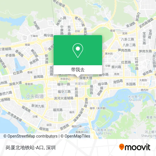 岗厦北地铁站-A口地图