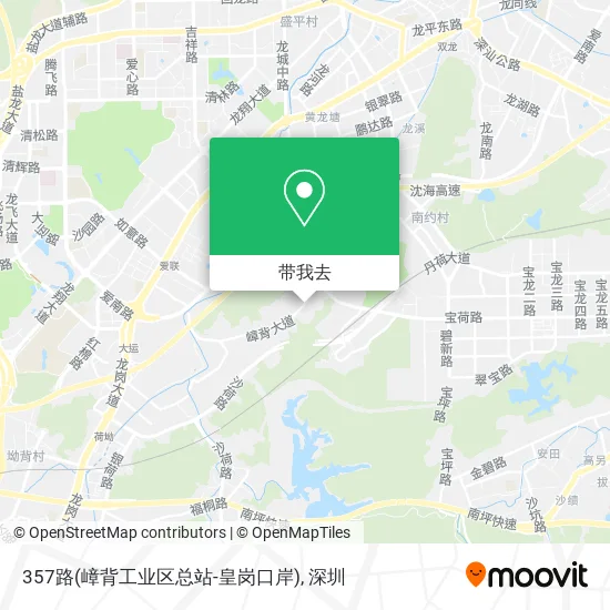 357路(嶂背工业区总站-皇岗口岸)地图