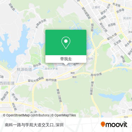南科一路与学苑大道交叉口地图
