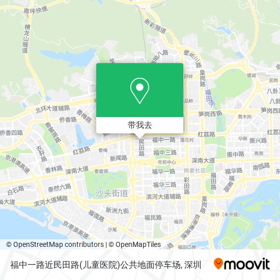 福中一路近民田路(儿童医院)公共地面停车场地图