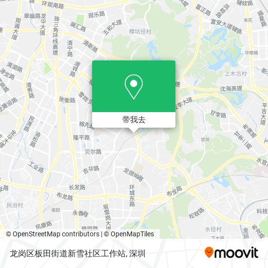 龙岗区板田街道新雪社区工作站地图
