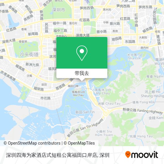 深圳四海为家酒店式短租公寓福田口岸店地图