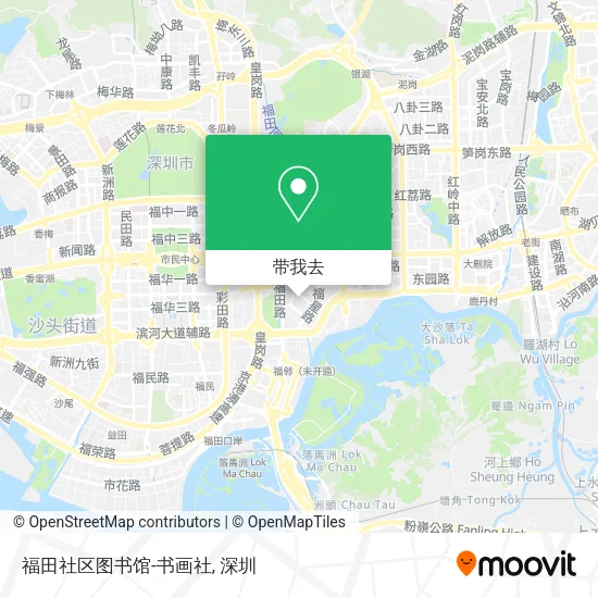 福田社区图书馆-书画社地图