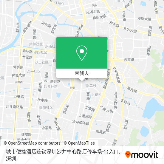 城市便捷酒店连锁深圳沙井中心路店停车场-出入口地图