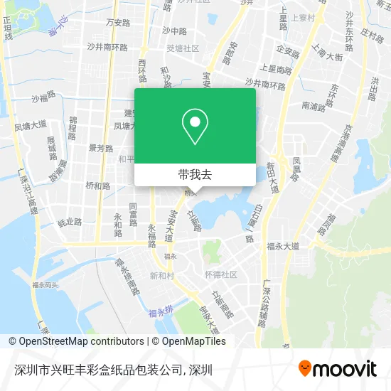 深圳市兴旺丰彩盒纸品包装公司地图