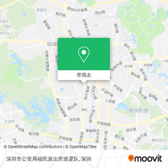 深圳市公安局福民派出所巡逻队地图