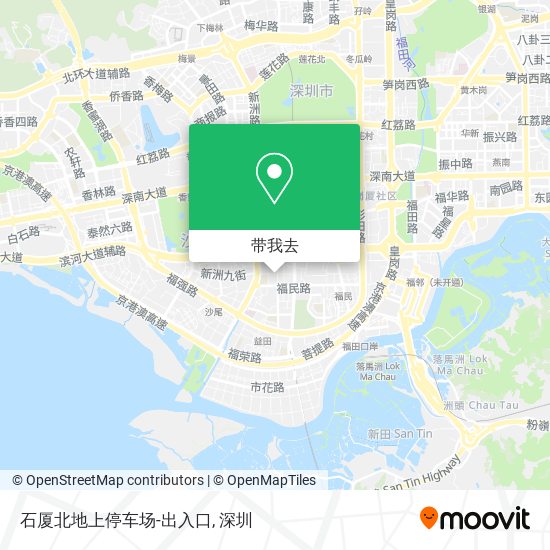 石厦北地上停车场-出入口地图