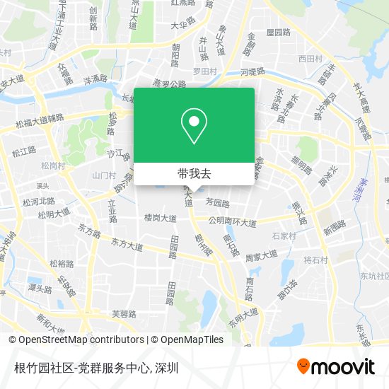 根竹园社区-党群服务中心地图