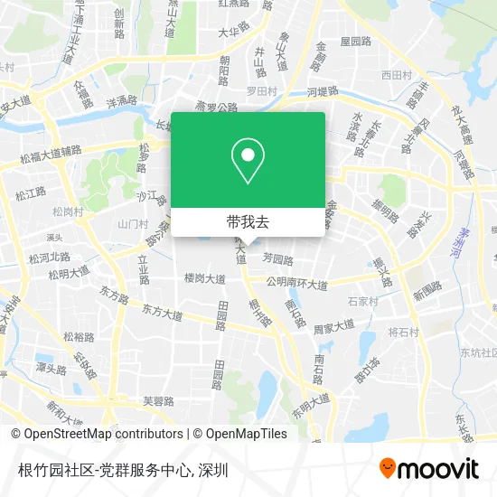 根竹园社区-党群服务中心地图