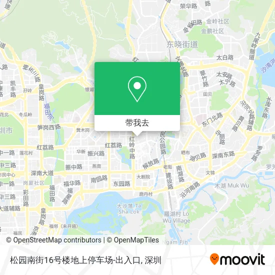 松园南街16号楼地上停车场-出入口地图