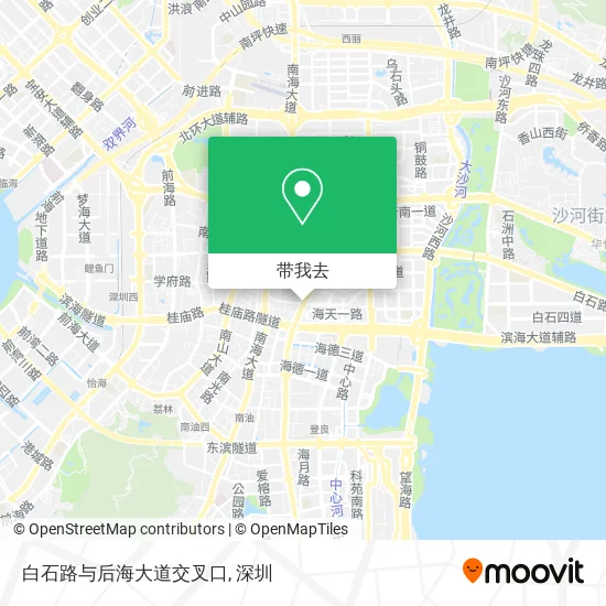 白石路与后海大道交叉口地图