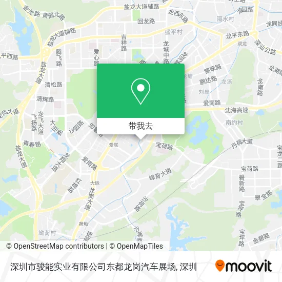 深圳市骏能实业有限公司东都龙岗汽车展场地图
