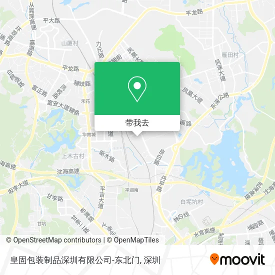 皇固包装制品深圳有限公司-东北门地图