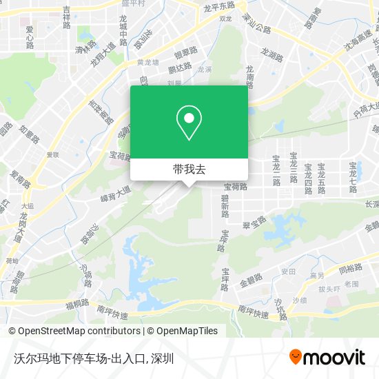 沃尔玛地下停车场-出入口地图
