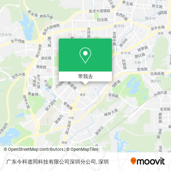 广东今科道同科技有限公司深圳分公司地图