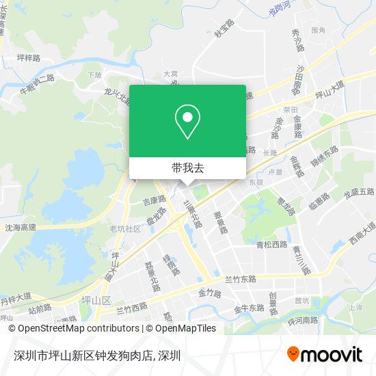 深圳市坪山新区钟发狗肉店地图