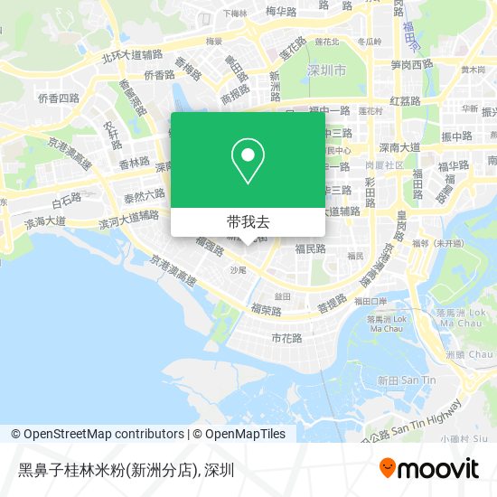黑鼻子桂林米粉(新洲分店)地图