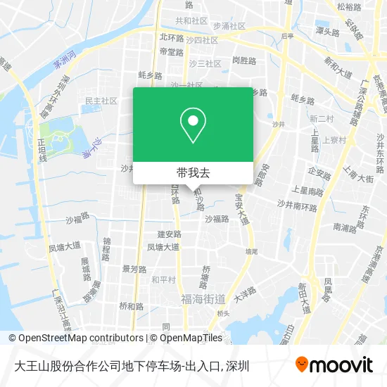 大王山股份合作公司地下停车场-出入口地图