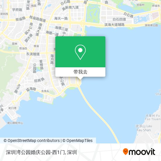 深圳湾公园婚庆公园-西1门地图