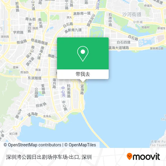 深圳湾公园日出剧场停车场-出口地图