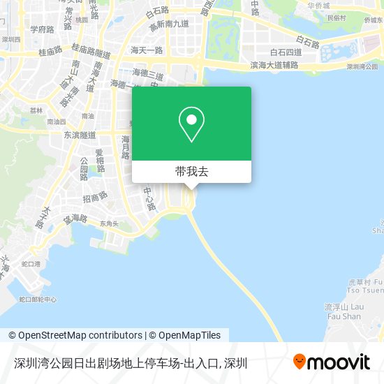 深圳湾公园日出剧场地上停车场-出入口地图