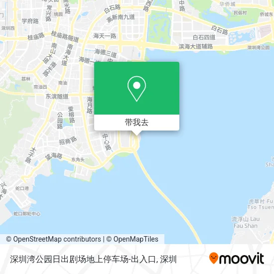 深圳湾公园日出剧场地上停车场-出入口地图