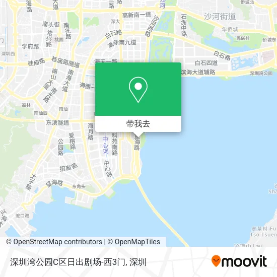 深圳湾公园C区日出剧场-西3门地图