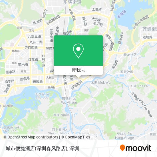 城市便捷酒店(深圳春风路店)地图