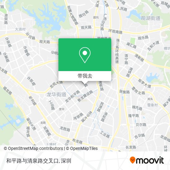 和平路与清泉路交叉口地图