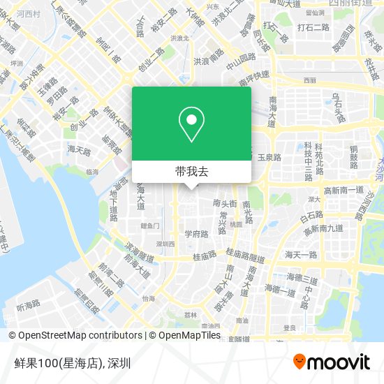 鲜果100(星海店)地图