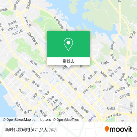 新时代数码电脑西乡店地图