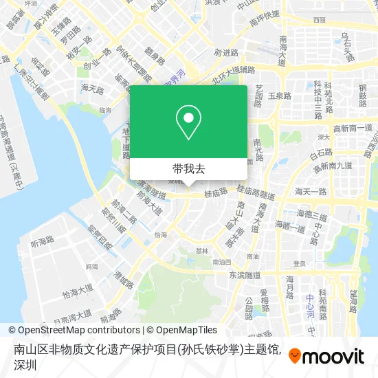 南山区非物质文化遗产保护项目(孙氏铁砂掌)主题馆地图