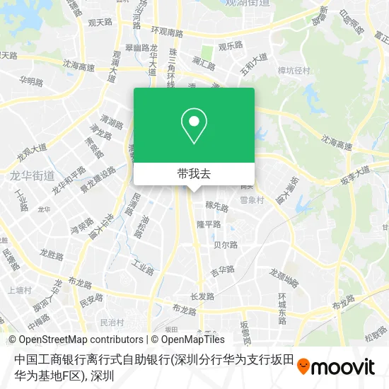 中国工商银行离行式自助银行(深圳分行华为支行坂田华为基地F区)地图
