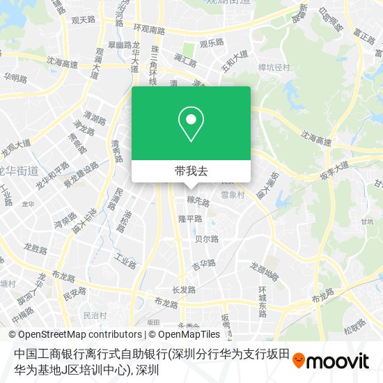 中国工商银行离行式自助银行(深圳分行华为支行坂田华为基地J区培训中心)地图
