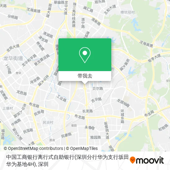 中国工商银行离行式自助银行(深圳分行华为支行坂田华为基地4H)地图