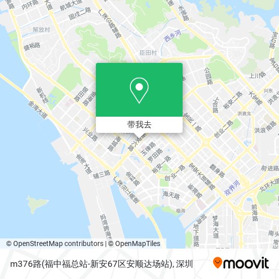 m376路(福中福总站-新安67区安顺达场站)地图