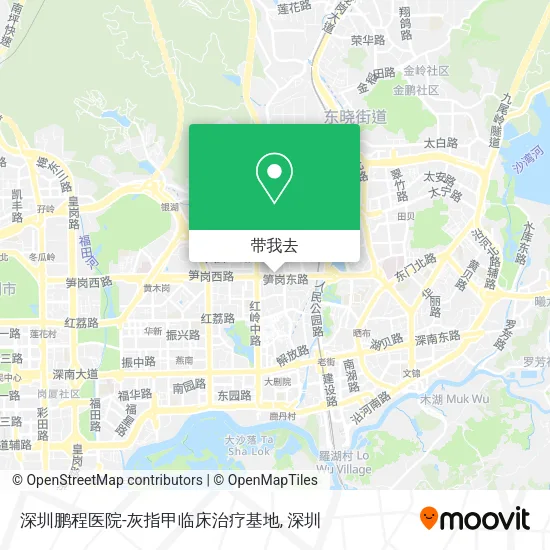 深圳鹏程医院-灰指甲临床治疗基地地图